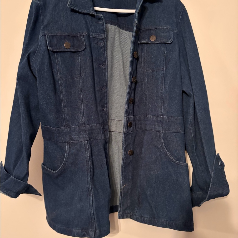 Coldwater Creek Dark Blue Jean Jacket